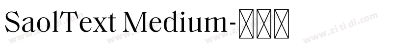 SaolText Medium字体转换
